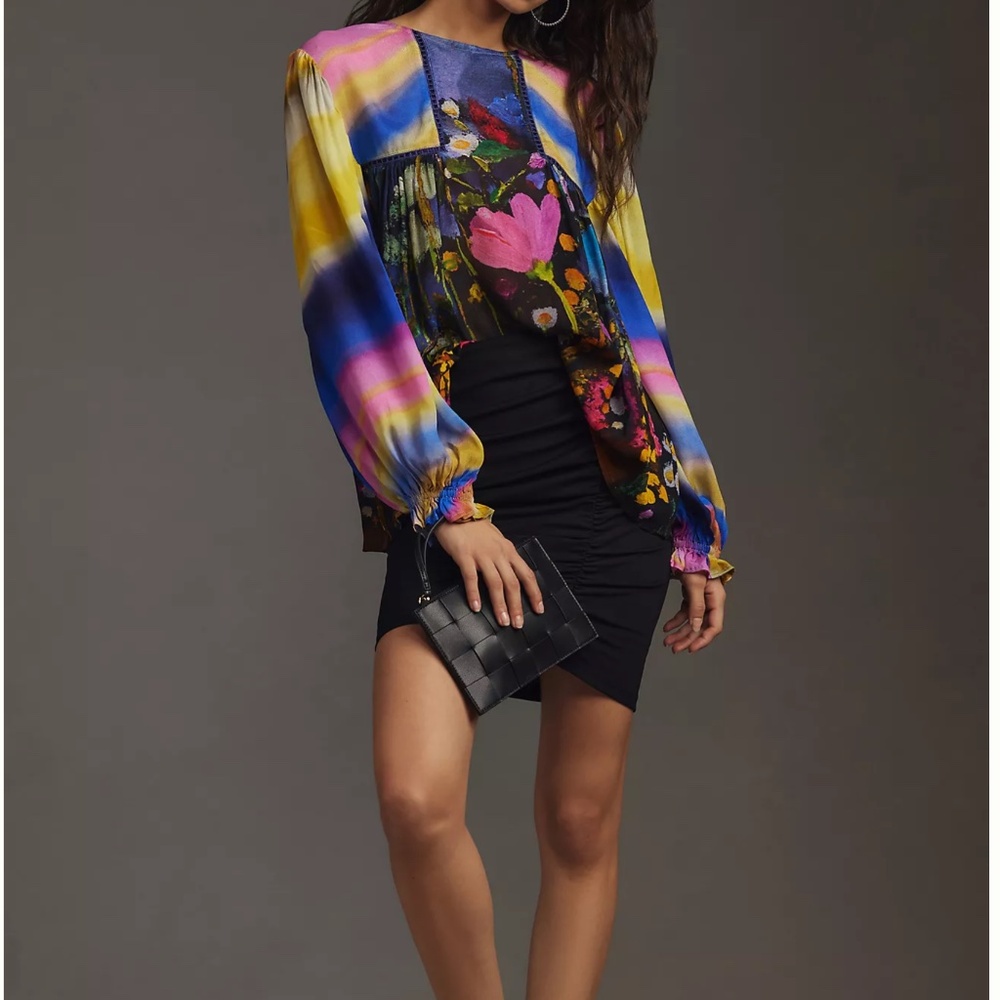 Bl-nk Miranda Peasant Blouse S Anthro
